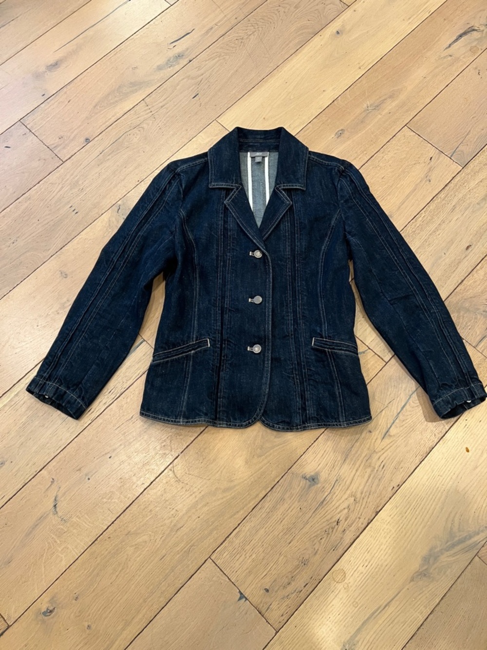 J. Jill Dark Indigo Denim Blazer Jacket